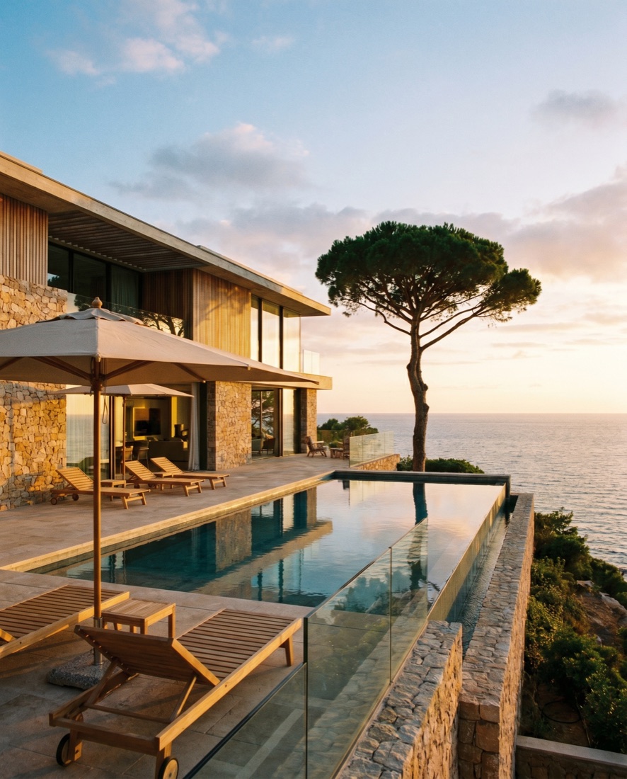 Luxury villa with infinity pool and sea view in Saint-Tropez
